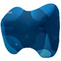 Abstract-classic-blue-background Head Support Cushion View4