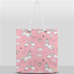 Cute-unicorn-seamless-pattern Full Print Rope Handle Tote (large) by Salman4z