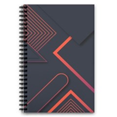Gradient-geometric-shapes-dark-background-design 5 5  X 8 5  Notebook by Salman4z