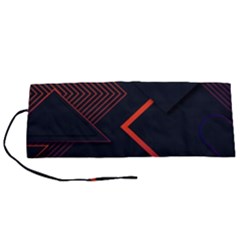 Gradient-geometric-shapes-dark-background-design Roll Up Canvas Pencil Holder (s) by Salman4z