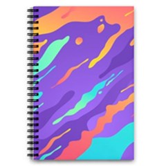 Multicolored-abstract-background 5 5  X 8 5  Notebook by Salman4z