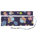 Owl-stars-pattern-background Roll Up Canvas Pencil Holder (S) View2