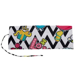 Vector-romantic-love-seamless-pattern Roll Up Canvas Pencil Holder (s) by Salman4z