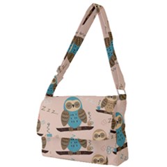 Seamless-pattern-owls-dream-cute-style-pajama-fabric Full Print Messenger Bag (l) by Salman4z