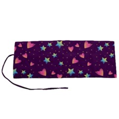 Colorful-stars-hearts-seamless-vector-pattern Roll Up Canvas Pencil Holder (s) by Salman4z