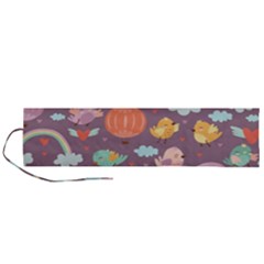 Cute-seamless-pattern-with-doodle-birds-balloons Roll Up Canvas Pencil Holder (l) by Salman4z