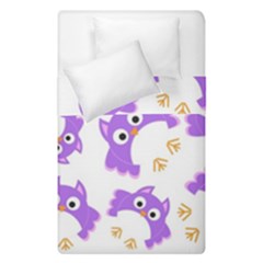 Purple-owl-pattern-background Duvet Cover Double Side (single Size) by Salman4z