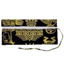 Maya-style-gold-linear-totem-icons Roll Up Canvas Pencil Holder (S) View2