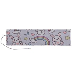 Seamless-pattern-with-cute-rabbit-character Roll Up Canvas Pencil Holder (l) by Salman4z