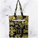 Golden-indian-traditional-signs-symbols Double Zip Up Tote Bag View2