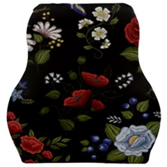 Floral-folk-fashion-ornamental-embroidery-pattern Car Seat Velour Cushion  by Salman4z