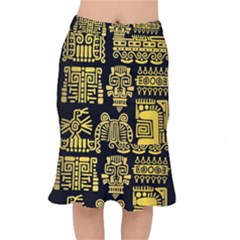 American-golden-ancient-totems Short Mermaid Skirt by Salman4z