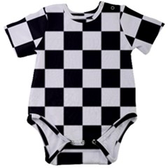 Chess-board-background-design Baby Short Sleeve Bodysuit by Salman4z