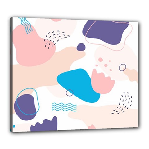 Hand-drawn-abstract-organic-shapes-background Canvas 24  X 20  (stretched) by Salman4z