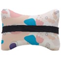 Hand-drawn-abstract-organic-shapes-background Seat Head Rest Cushion View2