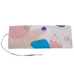 Hand-drawn-abstract-organic-shapes-background Roll Up Canvas Pencil Holder (s) by Salman4z