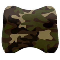 Texture-military-camouflage-repeats-seamless-army-green-hunting Velour Head Support Cushion by Salman4z