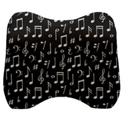 Chalk-music-notes-signs-seamless-pattern Velour Head Support Cushion by Salman4z