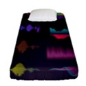 Colorful-sound-wave-set Fitted Sheet (Single Size) View1