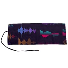 Colorful-sound-wave-set Roll Up Canvas Pencil Holder (s) by Salman4z