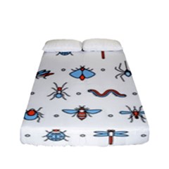 Insects-icons-square-seamless-pattern Fitted Sheet (full/ Double Size) by Salman4z