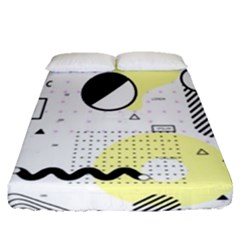 Graphic-design-geometric-background Fitted Sheet (queen Size) by Salman4z
