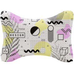 Graphic-design-geometric-background Seat Head Rest Cushion by Salman4z