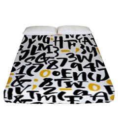 Letters-pattern Fitted Sheet (california King Size) by Salman4z