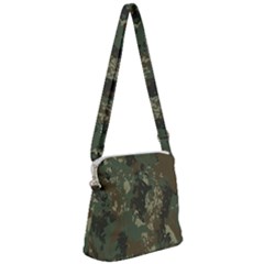 Camouflage-splatters-background Zipper Messenger Bag by Salman4z