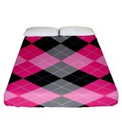 Seamless-argyle-pattern Fitted Sheet (king Size) by Salman4z