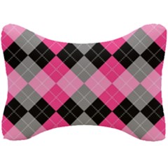 Seamless-argyle-pattern Seat Head Rest Cushion by Salman4z