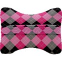 Seamless-argyle-pattern Velour Seat Head Rest Cushion View2