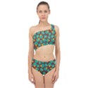 Vector Illustration Seamless Pattern With Cartoon Duck Spliced Up Two Piece Swimsuit View1