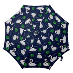 Swan Pattern Elegant Design Hook Handle Umbrellas (medium) by pakminggu