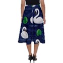 Swan Pattern Elegant Design Perfect Length Midi Skirt View2