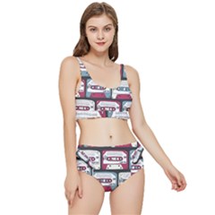 Music Symbols Rock Music Seamless Pattern Frilly Bikini Set by pakminggu