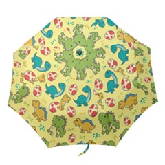 Seamless Pattern With Cute Dinosaurs Character Folding Umbrellas by pakminggu