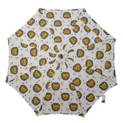 Lion Heads Pattern Design Doodle Hook Handle Umbrellas (medium) by pakminggu