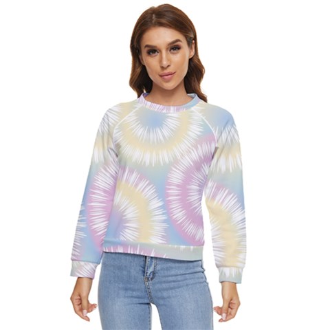 Tie Dye Pattern Colorful Design Women s Long Sleeve Raglan Tee by pakminggu
