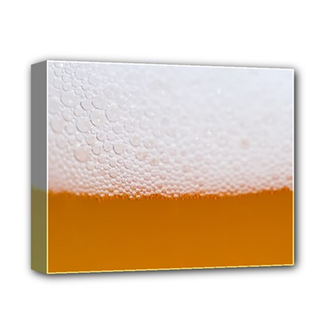 Beer Foam Bubbles Alcohol Glass Deluxe Canvas 14  X 11  (stretched) by pakminggu