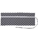 Background Black Board Checker Checkerboard Roll Up Canvas Pencil Holder (M) View2