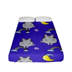 Texture Pattern Seamless Rainbow Background Dream Fitted Sheet (full/ Double Size) by pakminggu