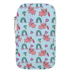 Pigs Pattern Art Design Drawing Sketch Wallpaper Waist Pouch (small) by pakminggu