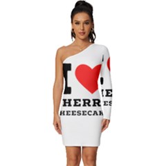 I Love Cherry Cheesecake Long Sleeve One Shoulder Mini Dress by ilovewhateva