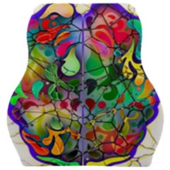 Brain Head Mind Man Silhouette Car Seat Velour Cushion  by pakminggu