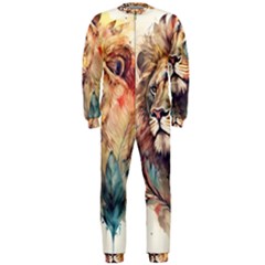 Lion Africa African Art Onepiece Jumpsuit (men) by pakminggu