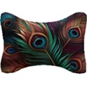 Peacock Feathers Nature Feather Pattern Seat Head Rest Cushion View1