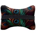 Peacock Feathers Nature Feather Pattern Seat Head Rest Cushion View2