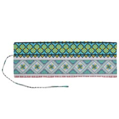 Ukraine Ornament Pattern Symbolism Geometric Roll Up Canvas Pencil Holder (m) by pakminggu