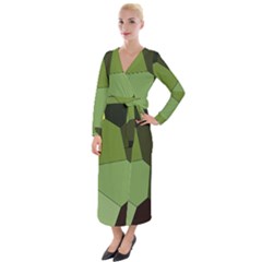 Mosaic Structure Background Tile Velvet Maxi Wrap Dress by danenraven